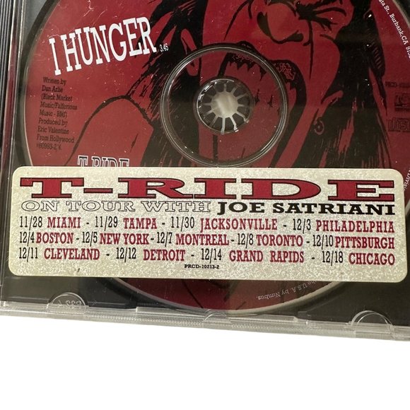 T-Ride on tour with Joe Satriana 1992 Hollywood Records music CD BROKEN CASE - Picture 2 of 7
